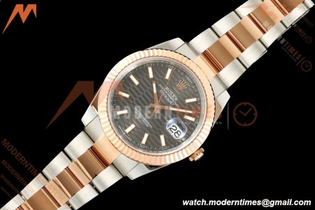 Rolex - Datejust 126331 41mm 904L Gold Wrapped Oys Flt RG/SS F-Grey/Stk BJF SH3235 | 롤렉스 - 데이트저스트 126331 41mm 904L 골드 랩 오이즈 플라이백 RG/SS F-그레이/Stk BJF SH3235