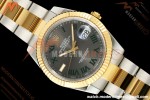 Rolex - Datejust 126333 41mm Wimbledon 904L Gold Wrapped Oys Flt YG/SS Grey/Rmn BJF SH3235 | 롤렉스 - 데이트저스트 126333 41mm 윔블던 904L 골드 랩 오이즈 플라이트 YG/SS 그레이/Rmn BJF SH3235