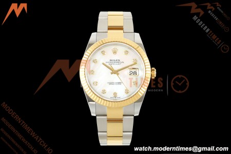Rolex - Datejust 126333 41mm 904L Gold Wrapped Oys Flt YG/SS W-Mop/Dia BJF SH3235 | 롤렉스 - 데이트저스트 126333 41mm 904L 골드 랩 오이즈 플라이백 YG/SS W-Mop/Dia BJF SH3235