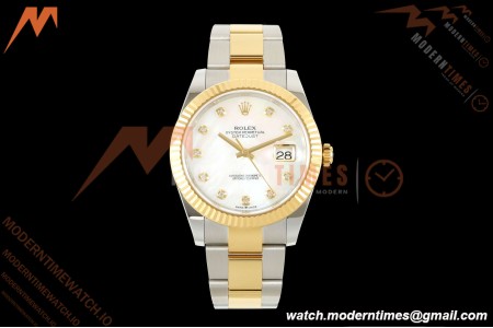 Rolex - Datejust 126333 41mm 904L Gold Wrapped Oys Flt YG/SS W-Mop/Dia BJF SH3235 | 롤렉스 - 데이트저스트 126333 41mm 904L 골드 랩 오이즈 플라이백 YG/SS W-Mop/Dia BJF SH3235