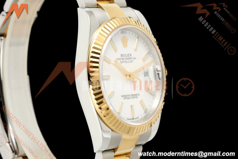 Rolex - Datejust 126333 41mm 904L Gold Wrapped Oys Flt YG/SS Wht/Stk BJF SH3235 | 롤렉스 - 데이트저스트 126333 41mm 904L 골드 랩 오이즈 플라이백 YG/SS 화이트/스틸 BJF SH3235