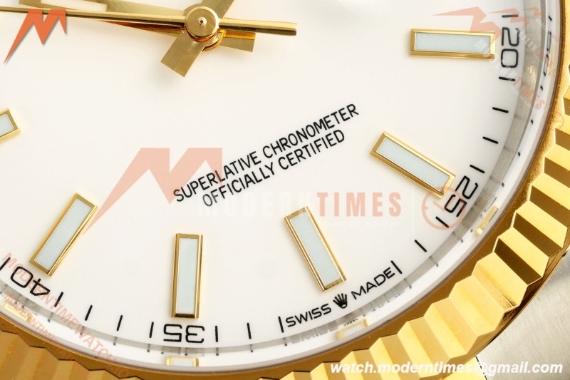 Rolex - Datejust 126333 41mm 904L Gold Wrapped Oys Flt YG/SS Wht/Stk BJF SH3235 | 롤렉스 - 데이트저스트 126333 41mm 904L 골드 랩 오이즈 플라이백 YG/SS 화이트/스틸 BJF SH3235