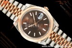 Rolex - Datejust 126331 41mm 904L Gold Wrapped Jub Flt RG/SS Choco/Stk BJF SH3235 | 롤렉스 - 데이트저스트 126331 41mm 904L 골드 랩드 주브 플라이백 RG/SS 초코/스틸 BJF SH3235