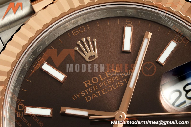 Rolex - Datejust 126331 41mm 904L Gold Wrapped Jub Flt RG/SS Choco/Stk BJF SH3235 | 롤렉스 - 데이트저스트 126331 41mm 904L 골드 랩드 주브 플라이백 RG/SS 초코/스틸 BJF SH3235
