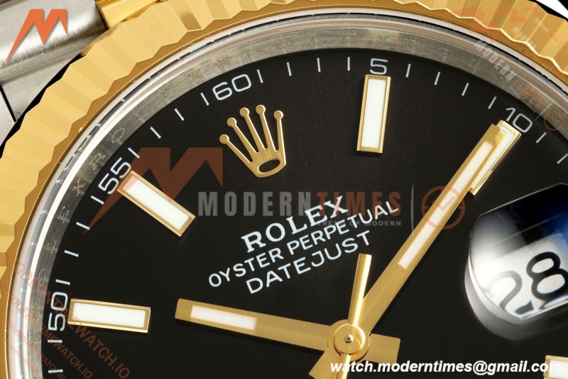Rolex - Datejust 126333 41mm 904L Gold Wrapped Jub Flt YG/SS Blk/Stk BJF SH3235