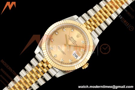 Rolex - Datejust 126333 41mm 904L Gold Wrapped Jub Flt YG/SS Gold/Dia BJF SH3235