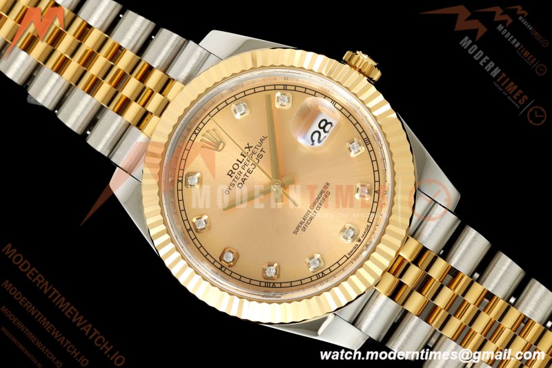 Rolex - Datejust 126333 41mm 904L Gold Wrapped Jub Flt YG/SS Gold/Dia BJF SH3235