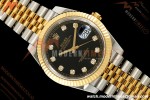 Rolex - Datejust 126333 41mm 904L Gold Wrapped Jub Flt YG/SS Blk/Dia BJF SH3235