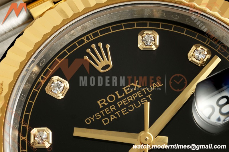 Rolex - Datejust 126333 41mm 904L Gold Wrapped Jub Flt YG/SS Blk/Dia BJF SH3235