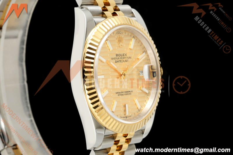 Rolex - Datejust 126333 41mm 904L Gold Wrapped Jub Flt YG/SS F-Gold/Stk BJF SH3235 | 롤렉스 - 데이트저스트 126333 41mm 904L 골드 랩드 주브 플랫 YG/SS F-골드/Stk BJF SH3235