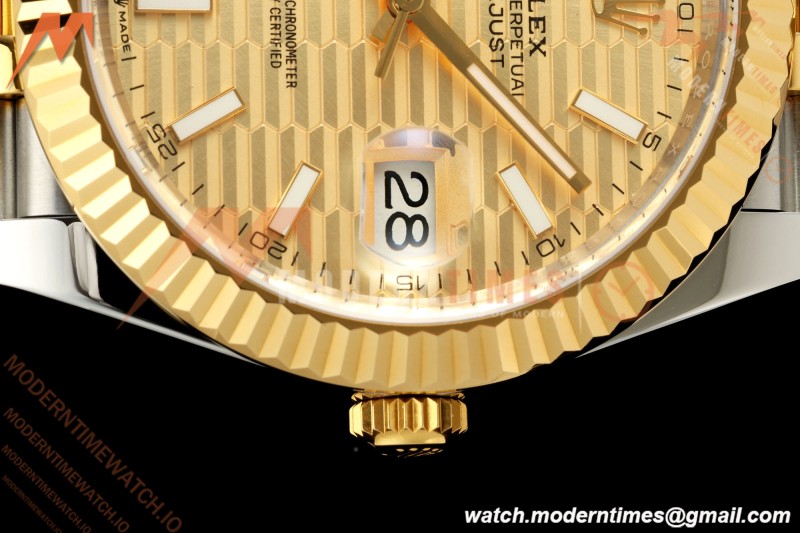Rolex - Datejust 126333 41mm 904L Gold Wrapped Jub Flt YG/SS F-Gold/Stk BJF SH3235 | 롤렉스 - 데이트저스트 126333 41mm 904L 골드 랩드 주브 플랫 YG/SS F-골드/Stk BJF SH3235