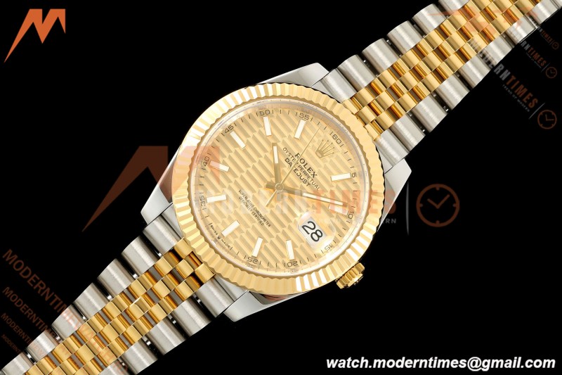 Rolex - Datejust 126333 41mm 904L Gold Wrapped Jub Flt YG/SS F-Gold/Stk BJF SH3235 | 롤렉스 - 데이트저스트 126333 41mm 904L 골드 랩드 주브 플랫 YG/SS F-골드/Stk BJF SH3235