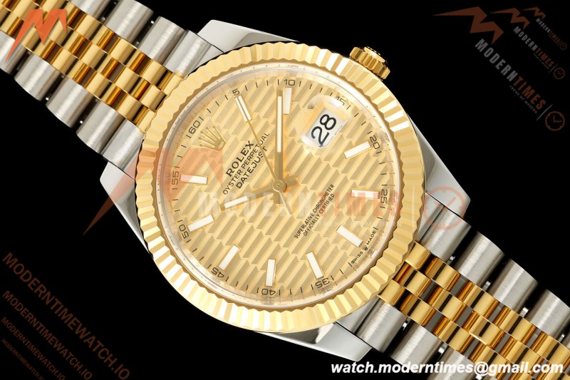 Rolex - Datejust 126333 41mm 904L Gold Wrapped Jub Flt YG/SS F-Gold/Stk BJF SH3235 | 롤렉스 - 데이트저스트 126333 41mm 904L 골드 랩드 주브 플랫 YG/SS F-골드/Stk BJF SH3235