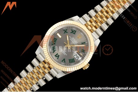 Rolex - Datejust 126333 41mm Wimbledon 904L Gain Weight Jub Flt YG/SS Grey/Rmn QF SH3235