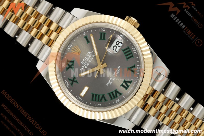Rolex - Datejust 126333 41mm Wimbledon 904L Gain Weight Jub Flt YG/SS Grey/Rmn QF SH3235