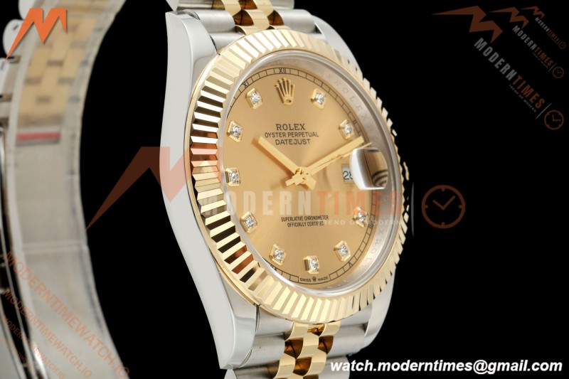 Rolex - Datejust 126333 41mm 904L Gain Weight Jub Flt YG/SS Gold/Dia QF SH3235