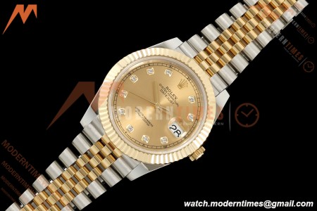 Rolex - Datejust 126333 41mm 904L Gain Weight Jub Flt YG/SS Gold/Dia QF SH3235