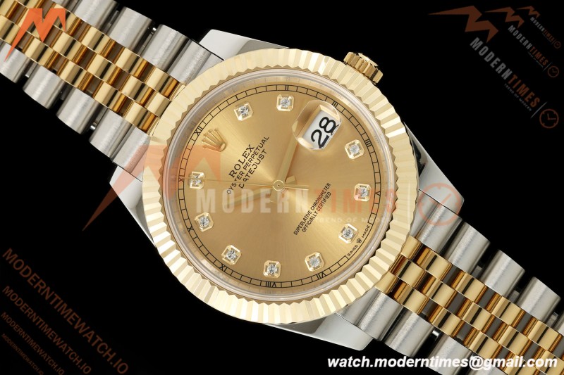 Rolex - Datejust 126333 41mm 904L Gain Weight Jub Flt YG/SS Gold/Dia QF SH3235