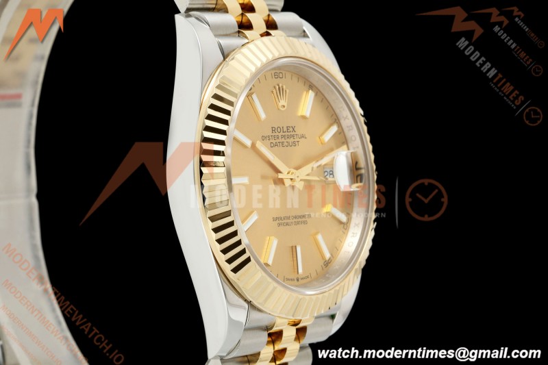 Rolex - Datejust 126333 41mm 904L Gain Weight Jub Flt YG/SS Gold/Stk QF SH3235