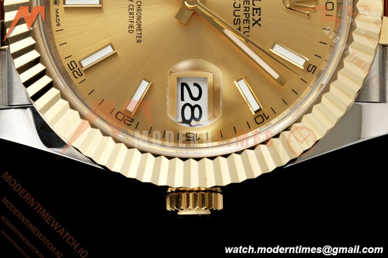 Rolex - Datejust 126333 41mm 904L Gain Weight Jub Flt YG/SS Gold/Stk QF SH3235