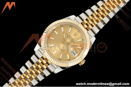 Rolex - Datejust 126333 41mm 904L Gain Weight Jub Flt YG/SS Gold/Stk QF SH3235