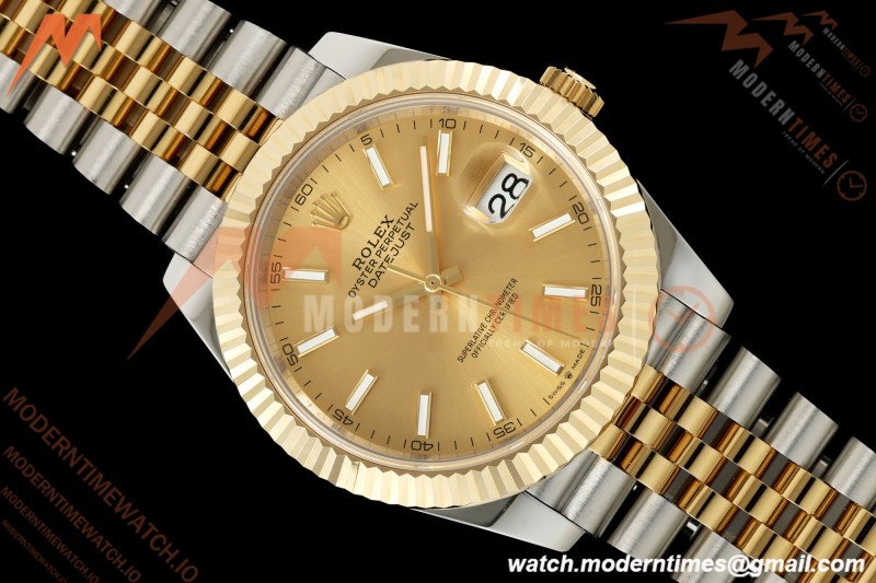 Rolex - Datejust 126333 41mm 904L Gain Weight Jub Flt YG/SS Gold/Stk QF SH3235