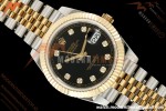 Rolex - Datejust 126333 41mm 904L Gain Weight Jub Flt YG/SS Blk/Dia QF SH3235