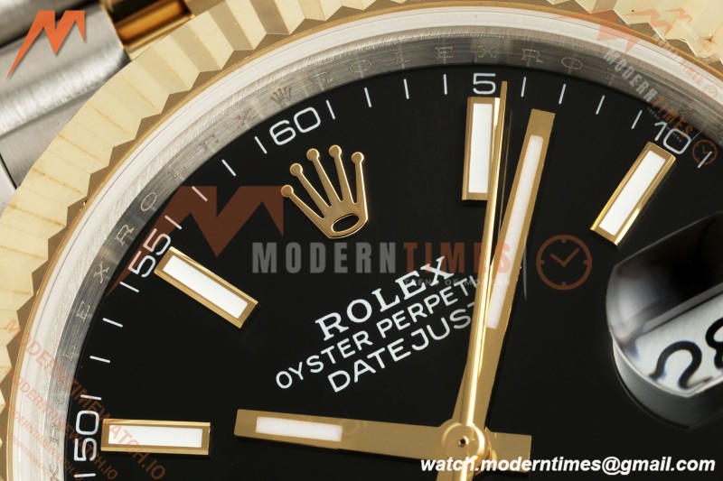 Datejust 126333 41mm 904L Gain Weight Jub Flt YG/SS Blk/Stk QF SH3235 | 데이트저스트 126333 41mm 904L 게인 웨이트 주브 플랫 YG/SS 블랙/스틸 QF SH3235