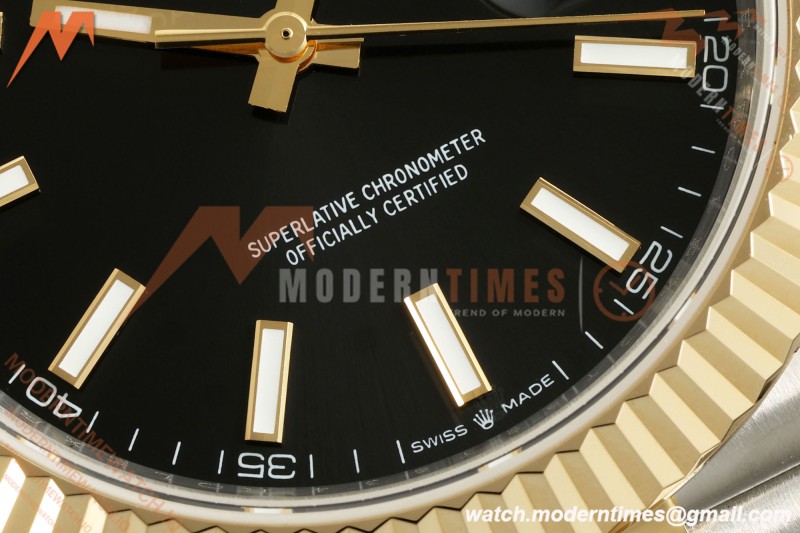 Datejust 126333 41mm 904L Gain Weight Jub Flt YG/SS Blk/Stk QF SH3235 | 데이트저스트 126333 41mm 904L 게인 웨이트 주브 플랫 YG/SS 블랙/스틸 QF SH3235