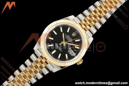 Datejust 126333 41mm 904L Gain Weight Jub Flt YG/SS Blk/Stk QF SH3235
