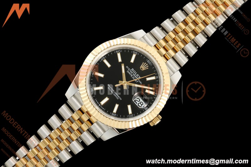 Datejust 126333 41mm 904L Gain Weight Jub Flt YG/SS Blk/Stk QF SH3235 | 데이트저스트 126333 41mm 904L 게인 웨이트 주브 플랫 YG/SS 블랙/스틸 QF SH3235