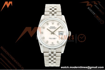Rolex - Datejust 116234 36mm Jub Flt 316L SS/SS White Mop/Dia BPF VR3135