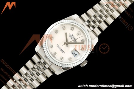 Rolex - Datejust 116234 36mm Jub Flt 316L SS/SS White Mop/Dia BPF VR3135 | 롤렉스 - 데이트저스트 116234 36mm 주브 Flt 316L SS/SS 화이트 모프/다이아 BPF VR3135