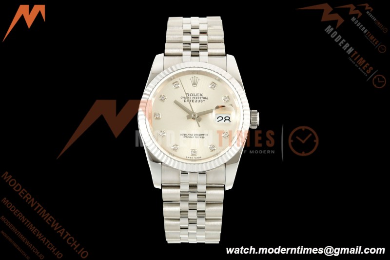 Rolex - Datejust 116234 36mm Jub Flt 316L SS/SS Silv/Dia BPF VR3135
