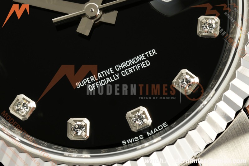 Rolex - Datejust 116234 36mm Jub Flt 316L SS/SS Blk/Dia BPF VR3135 | 롤렉스 - 데이트저스트 116234 36mm 주브 플랫 316L SS/SS 블랙/다이아 BPF VR3135