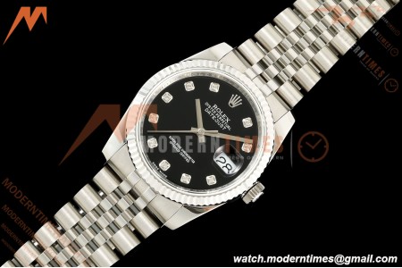 Rolex - Datejust 116234 36mm Jub Flt 316L SS/SS Blk/Dia BPF VR3135