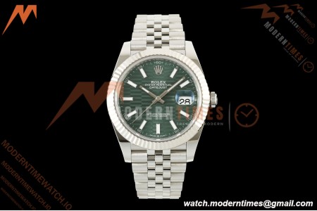 Rolex - Datejust 126334 41mm Jub Flt 904L SS/SS F-Grn/Stk SEEK SH3235