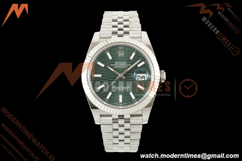Rolex - Datejust 126334 41mm Jub Flt 904L SS/SS F-Grn/Stk SEEK SH3235