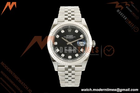 Rolex - Datejust 126334 41mm Jub Flt 904L SS/SS Blk/Dia SEEK SH3235
