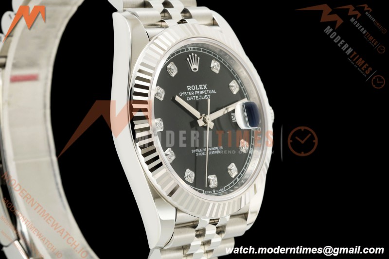 Rolex - Datejust 126334 41mm Jub Flt 904L SS/SS Blk/Dia SEEK SH3235
