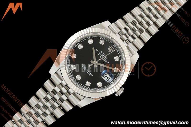 Rolex - Datejust 126334 41mm Jub Flt 904L SS/SS Blk/Dia SEEK SH3235