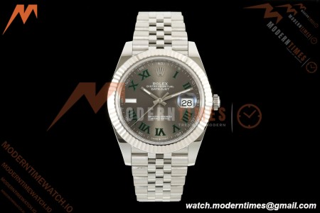 Rolex - Datejust 126334 41mm Wimbledon Jub Flt 904L SS/SS Grey/Rmn SEEK SH3235 | 롤렉스 - 데이트저스트 126334 41mm 윔블던 주브 Flt 904L SS/SS 그레이/Rmn SEEK SH3235