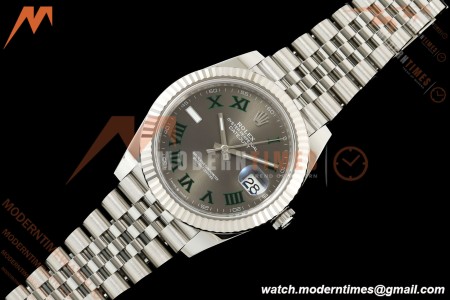 Rolex - Datejust 126334 41mm Wimbledon Jub Flt 904L SS/SS Grey/Rmn SEEK SH3235 | 롤렉스 - 데이트저스트 126334 41mm 윔블던 주브 Flt 904L SS/SS 그레이/Rmn SEEK SH3235