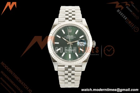 Rolex - Datejust 126334 41mm Jub Flt 904L SS/SS Grn/Stk SEEK SH3235