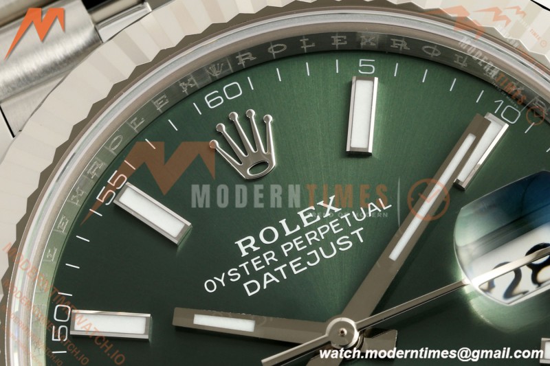 Rolex - Datejust 126334 41mm Jub Flt 904L SS/SS Grn/Stk SEEK SH3235