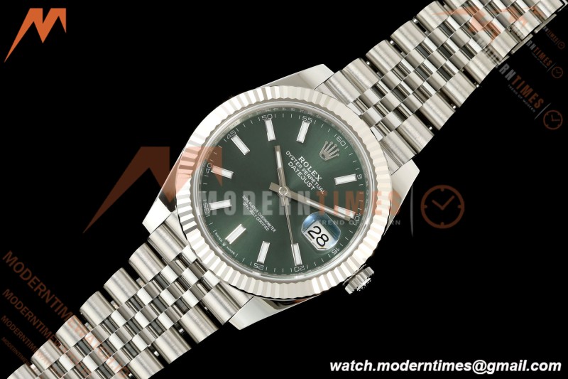 Rolex - Datejust 126334 41mm Jub Flt 904L SS/SS Grn/Stk SEEK SH3235