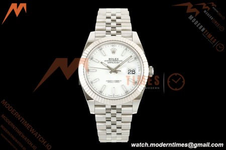 Rolex - Datejust 126334 41mm Jub Flt 904L SS/SS Wht/Stk SEEK SH3235