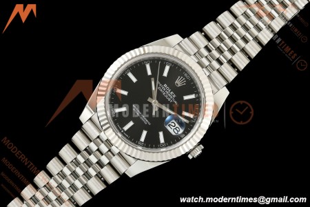 Rolex - Datejust 126334 41mm Jub Flt 904L SS/SS Blk/Stk SEEK SH3235