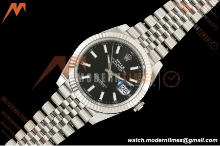 Rolex - Datejust 126334 41mm Jub Flt 904L SS/SS Blk/Stk SEEK SH3235