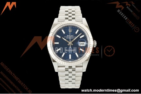 Rolex - Datejust 126334 41mm Jub Flt 904L SS/SS F-Blu/Stk SEEK SH3235